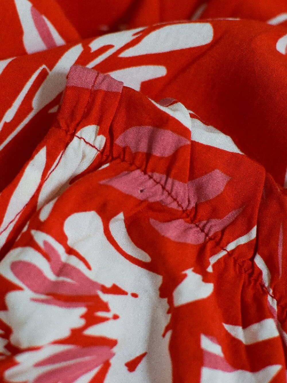 Anthropologie Abel The Label Red Floral Mini Dress Sundress Sz XS Boho Tropical - Picture 10 of 10